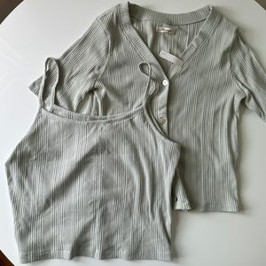 Madewell Pointelle Cardigan Twin Set